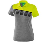 Erima 5-c Poloshirt grau melange/lime pop/schwarz, 36 36