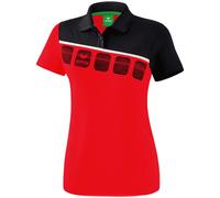 Erima Poloshirt 5-C Damen Rot/Schwarz/Weiß Größe 42