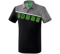erima 5-C Poloshirt black/greymelange/white S