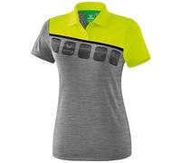 erima 5-C Poloshirt Damen grey melange/lime pop/black 40
