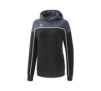 Erima Damen „CHANGE by erima" Kapuzensweat, black grey/slate grey/weiß, 38