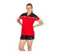 Erima Damen Change by Polo Shirt (1112310), rot/schwarz/weiß, 40