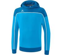 Erima Kapuzenpullover Hoodie Change (Baumwollmix) curacaoblau/weiss Jungen, Größe 128