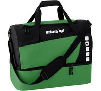 Erima CLUB 5 sports bag with bottom case smaragd/black, L