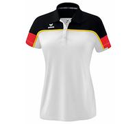 Erima Poloshirt CHANGE Damen – 100% rec. Polyester, schnelltrocknend – Weiß/Schwarz/Rot Größe 44