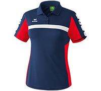 Erima Damen Poloshirt 5-Cubes, New Navy/Rot, 42, 111557