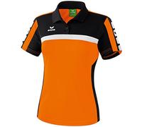 Erima Damen Poloshirt 5-Cubes, Orange/Schwarz/Weiß, 44, 111549