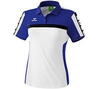 Erima Damen Poloshirt 5-Cubes, Weiß/Indigo Blau/Schwarz, 40, 111550