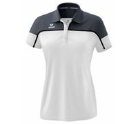 Erima Damen Change by Polo Shirt (1112316), weiß/Slate Grey/schwarz, 42