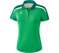 erima Damen Poloshirt Liga 2.0 1111833 46 Smaragd/Evergreen/Weiß