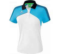 ERIMA Damen Poloshirt Premium One 2.0 Poloshirt, weiß/curacao/schwarz, 36, 1111812