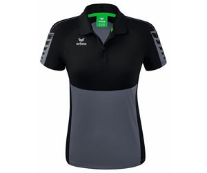 erima Damen Poloshirt Six Wings 1112214 38 Slate Grey/Schwarz