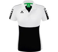 Erima Six Wings Poloshirt Damen - schwarz/weiß - 40