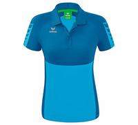 Erima Sport-Polo Six Wings (100% Polyester, taillierter Schnitt, schnelltrocknend) curacaoblau Damen, Größe 38