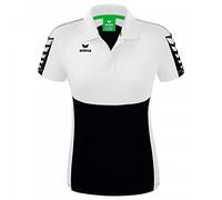 Erima Damen Six Wings Sport Polohemd (1112221), schwarz/weiß, 44