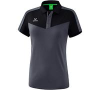 Erima Damen Squad Sport Poloshirt (1112003), schwarz/Slate Grey, 42