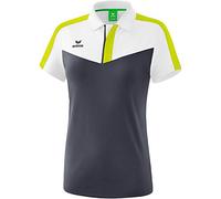 Erima Damen Squad Sport Poloshirt (1112010), weiß/Slate Grey/Bio Lime, 34