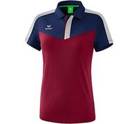 Erima Damen Sport-Poloshirt Squad 1112009 – 100% Polyester – Navy/Bordeaux/Silver Grey – Gr. 38