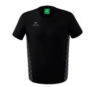 Erima Freizeit-Tshirt Essential Team - weicher Baumwollmix, klassischer Schnitt - schwarz/grau Jungen, Größe 128