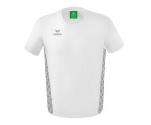 Erima Freizeit-Tshirt Essential Team - weicher Baumwollmix, klassischer Schnitt - weiss/grau Jungen, Größe 128