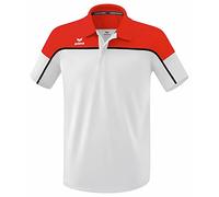 Erima Sport-Polo Change (100% rec. Polyester, schnelltrocknend Funktionsmaterial) weiss/rot Herren, Größe XL