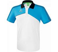 ERIMA Herren Poloshirt Premium One 2.0 Poloshirt, weiß/curacao/schwarz, L, 1111804