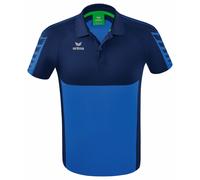 Erima Sport-Polo Six Wings (100% Polyester, schnelltrocknend, angenehmes Tragegefühl) royalblau/navyblau Herren, Größe XL