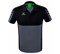 erima Herren Poloshirt Six Wings 1112203 M Slate Grey/Schwarz