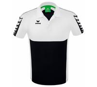 Erima Six Wings Poloshirt Herren - schwarz/weiß - XL