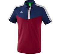 Erima Sport-Polo Squad (100% Polyester) bordeauxrot/navyblau Herren, Größe L