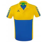 Erima Herren Six Wings Sport Polohemd (1112206), New royal/gelb, M