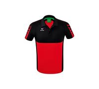 Erima Herren Six Wings Sport Polohemd (1112234), rot/schwarz, XL