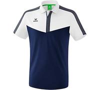 Erima Sport-Polo Squad (100% Polyester) weiss/navyblau Herren, Größe S