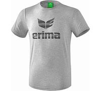 ERIMA Herren T-shirt Essential T-Shirt, hellgrau melange/schwarz, S, 2081941