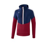 Erima Kapuzenpullover Hoodie Squad (Cotton Touch) navy/bordeaux/grau Kinder, Größe 164