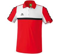 Erima Kinder Poloshirt 5-Cubes, Rot/Weiß/Schwarz, 152, 111546