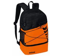 Erima Unisex Six Wings Rucksack mit Bodenfach (7232322), orange/schwarz, 1