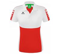 Erima Damen Poloshirt Six Wings 1112222 Rot/Weiß Größe 44