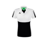 Erima Damen Six Wings Sport Polohemd (1112221), schwarz/weiß, 36
