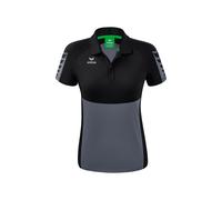 Erima Damen Six Wings Sport Polohemd (1112214), Slate Grey/schwarz, 34