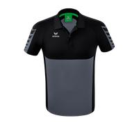 Erima Six Wings Poloshirt Grau Schwarz 3XL grau