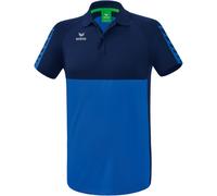 Erima Sport-Polo Six Wings (100% Polyester, schnelltrocknend, angenehmes Tragegefühl) royalblau/navyblau Herren, Größe XL