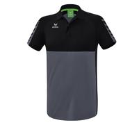 Erima Herren Six Wings Sport Polohemd (1112203), Slate Grey/schwarz, L