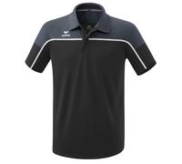 Erima Sport-Polo Change (100% rec. Polyester, schnelltrocknend Funktionsmaterial) schwarz/grau Herren, Größe M