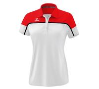 Erima Sport-Polo Change (100% rec. Polyester, schnelltrocknend Funktionsmaterial) weiss/rot Damen, Größe 36