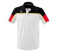 Erima Sport-Polo Change (100% rec. Polyester, schnelltrocknend Funktionsmaterial) weiss/schwarz/rot Herren, Größe L