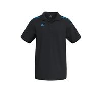 Erima Unisex Erwachsene CMPT 3 Wings Poloshirt (2112556), schwarz/Curacao, 3XL