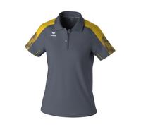 Erima Sport-Polo Evo Star (100% rec. Polyester) grau/gelb Damen, Größe 40