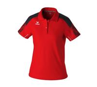 Erima Sport-Polo Evo Star (100% rec. Polyester) rot/schwarz Damen, Größe 34
