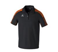 Erima Sport-Polo Evo Star (100% rec. Polyester) schwarz/orange Herren, Größe XXXL
